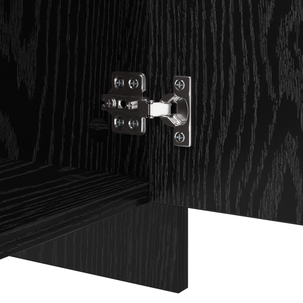 Sideboard 2er Set Schwarz Eiche Optik