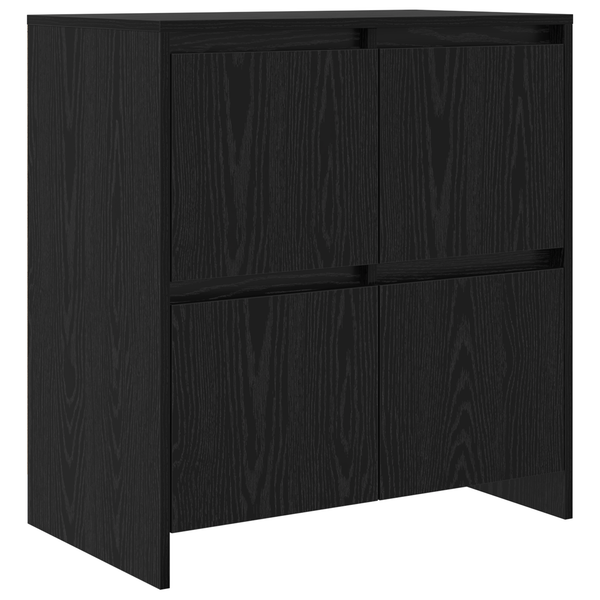 Sideboard 2er Set Schwarz Eiche Optik