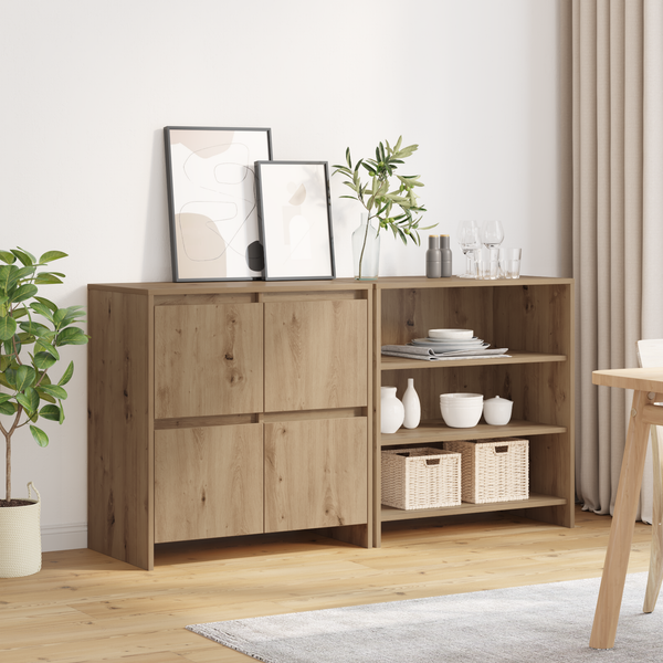 Artisan-Eiche Sideboard, 2er-Set, 70 cm