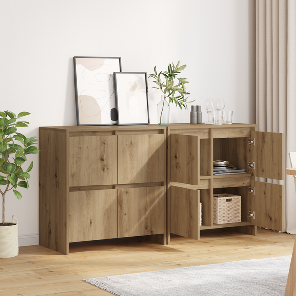 Sideboards 2er Set Artisan Eiche 70x41x75 cm