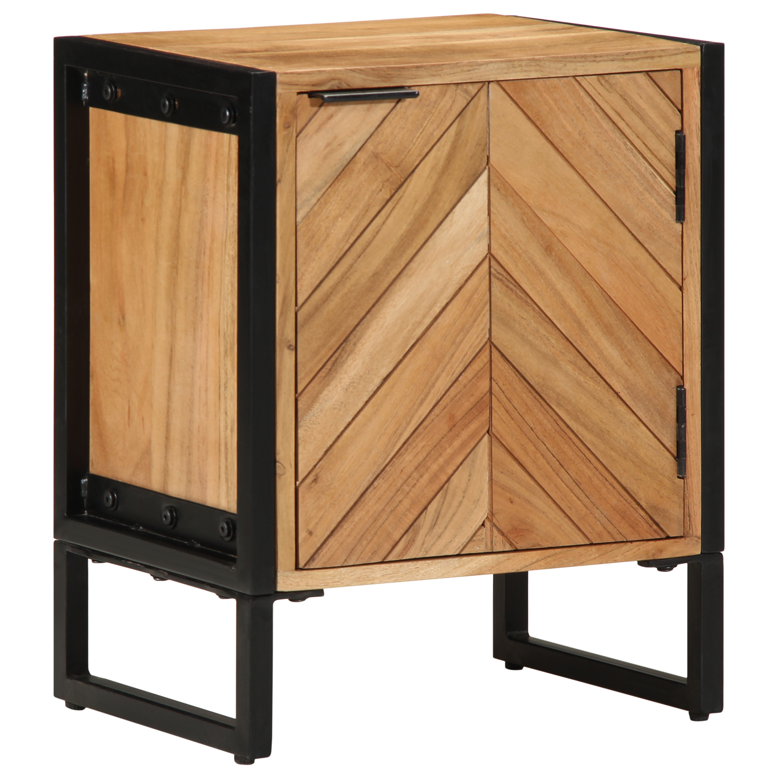 Nachttisch Braun Akazie Massivholz 40x30x50cm