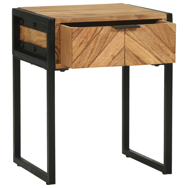 Nachttisch Braun Akazie Massivholz 40x35x50cm