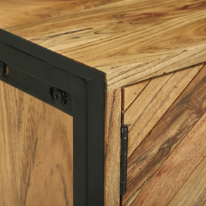 TV-Schrank Braun Akazie Massivholz 110 cm