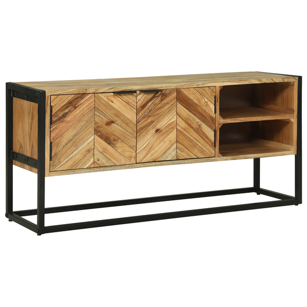 TV-Schrank Braun Akazie Massivholz 110 cm