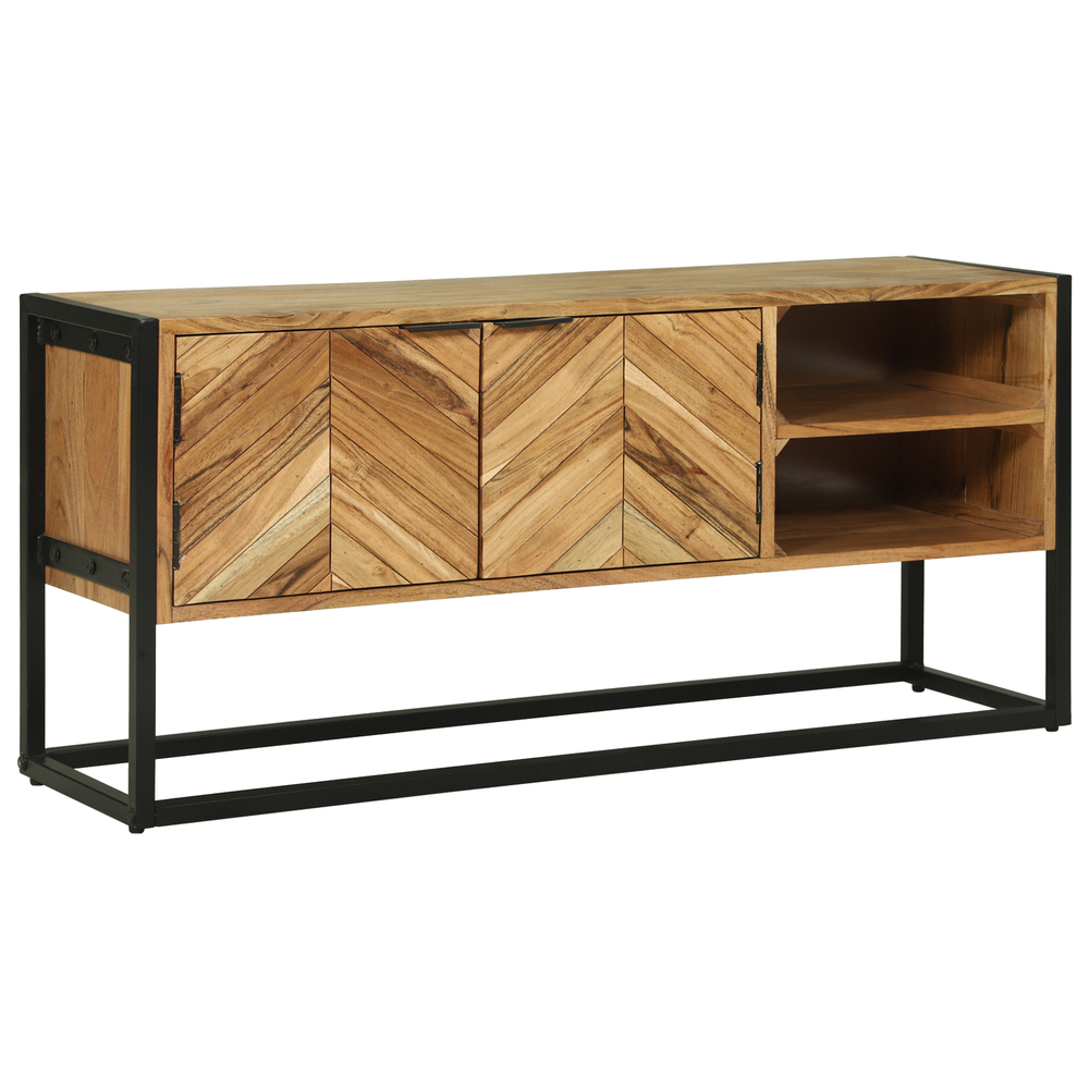 TV-Schrank Braun Akazie Massivholz 110 cm