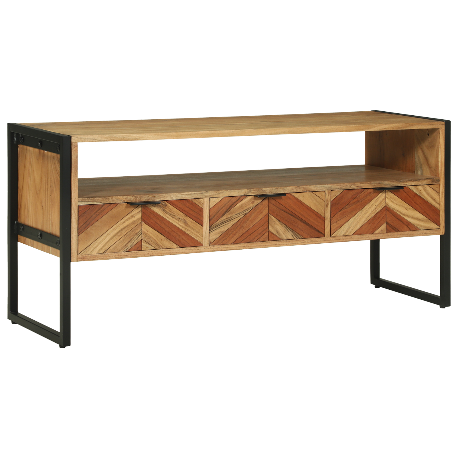 TV-Schrank Akazie Massivholz Braun 100 cm