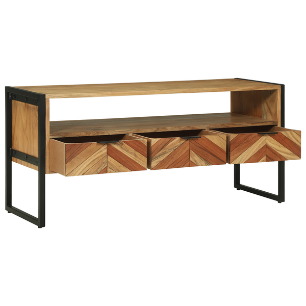 TV-Schrank Akazie Massivholz Braun 100 cm