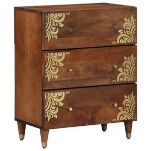 Sideboard Braun Mango Massivholz 60x33x75 cm