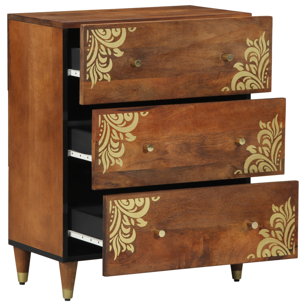 Sideboard Braun Mango Massivholz 60x33x75 cm
