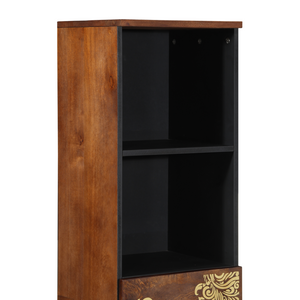 Honigbrauner Badezimmerschrank Mango Massivholz
