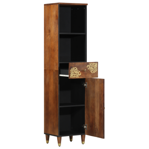 Honigbrauner Badezimmerschrank Mango Massivholz