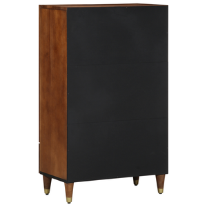 Highboard mit Regal Mango Massivholz Braun 60x33x100 cm