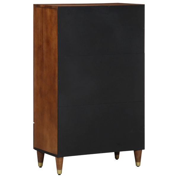 Highboard mit Regal Mango Massivholz Braun 60x33x100 cm