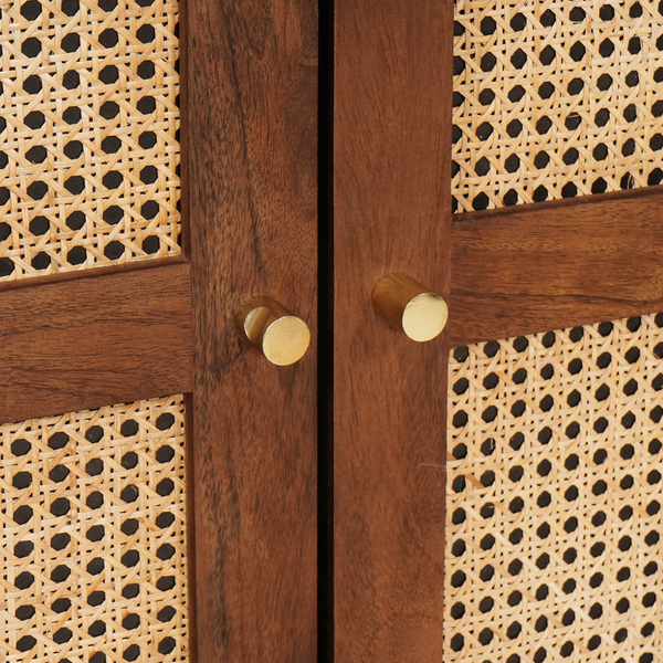 Mango Massivholz Hochschrank Braun