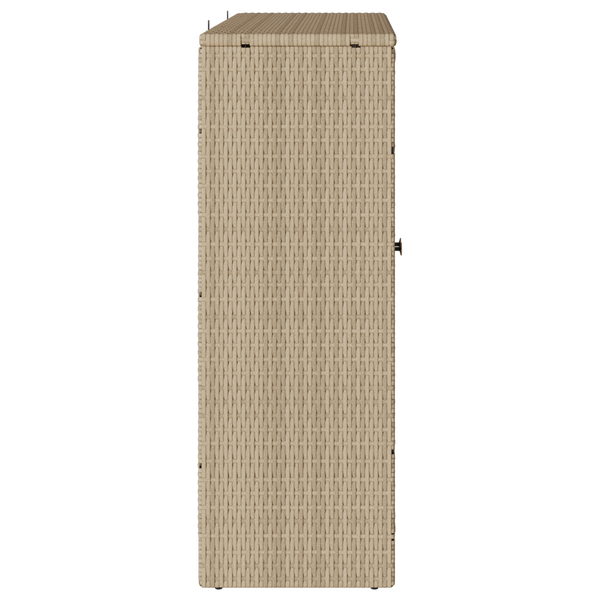 Beiger Rattan Aufbewahrungsschrank mit Regal