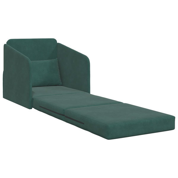 Dunkelgrünes Samt Schlafsofa