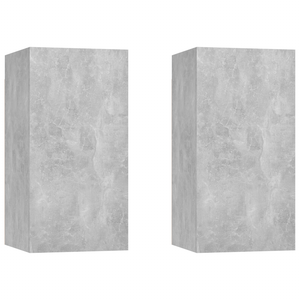 Wand TV Schrank Betongrau, 2er Set