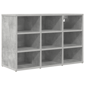 Betongrauer Schuhschrank aus Holz