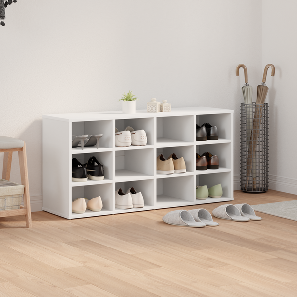Weißer Schuhschrank mit Regal