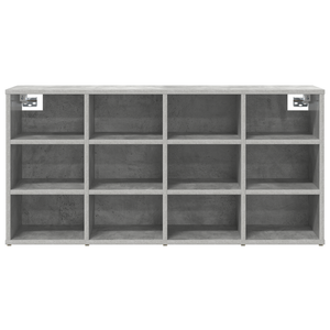 Schuhschrank Betongrau mit Regal