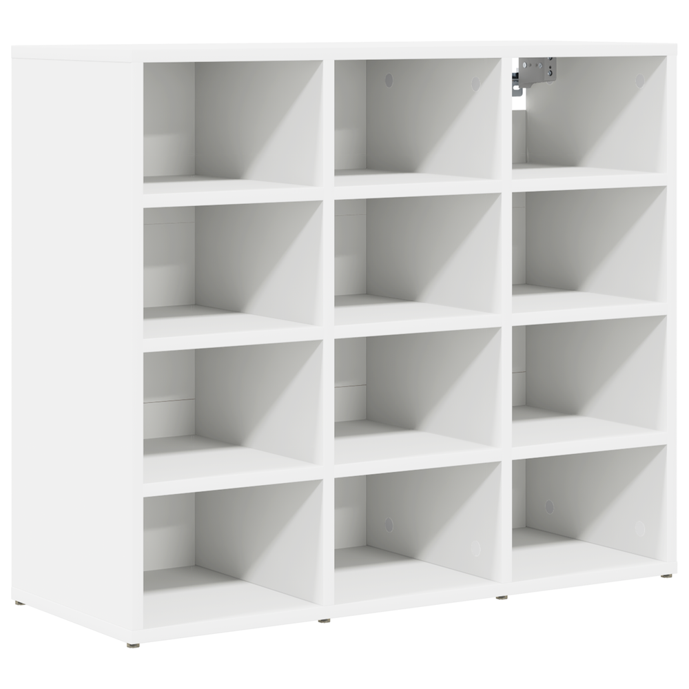 Schuhschrank Weiß mit Regal 77,5 cm