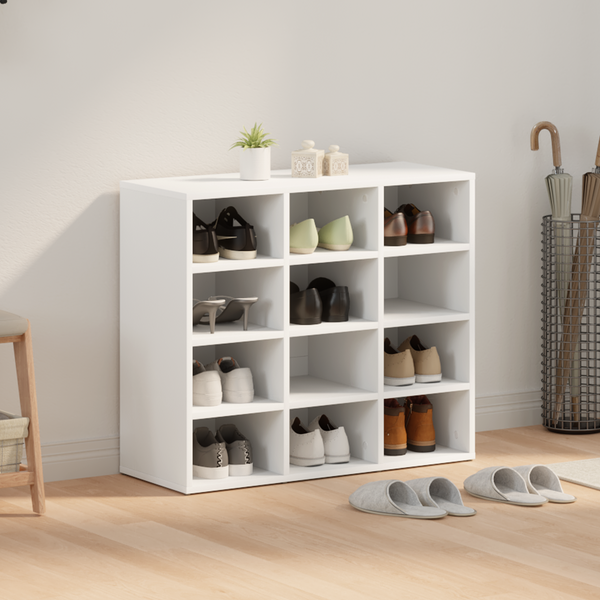 Schuhschrank Weiß mit Regal 77,5 cm