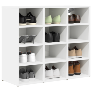 Schuhschrank Weiß mit Regal 77,5 cm