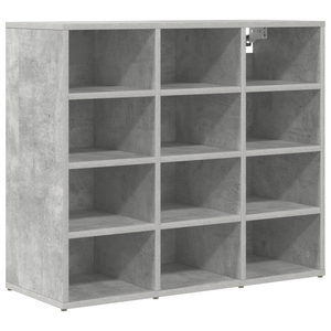 Betongrauer Schuhschrank Holzwerkstoff