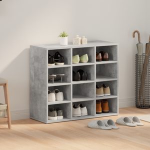 Betongrauer Schuhschrank Holzwerkstoff