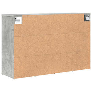 Schuhschrank Betongrau mit Regal 103 cm