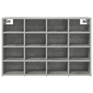 Schuhschrank Betongrau mit Regal 103 cm