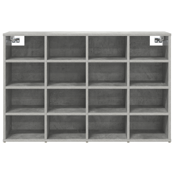 Schuhschrank Betongrau mit Regal 103 cm