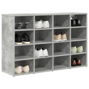 Schuhschrank Betongrau mit Regal 103 cm