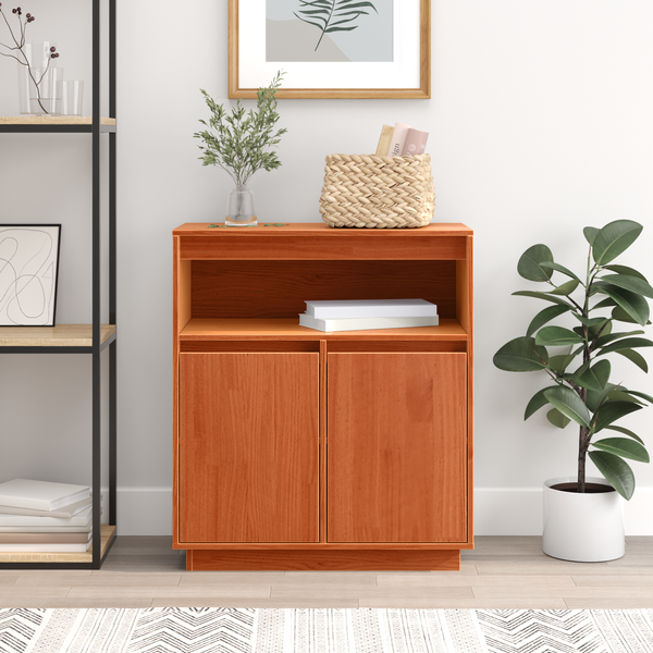 Sideboard Wachsbraun Kiefer Massivholz 70 cm