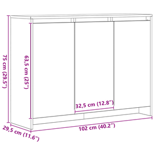 Schwarzes Sideboard 102 cm