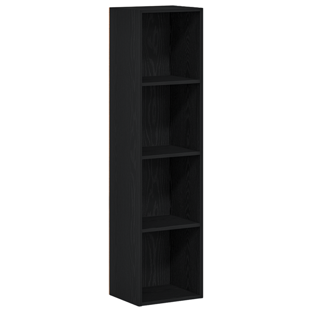 Bücherregal Schwarz Eichen-Optik 143cm