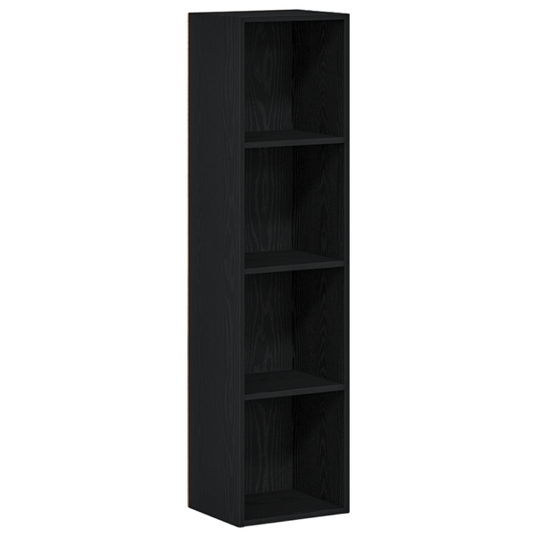 Bücherregal Schwarz Eichen-Optik 143cm