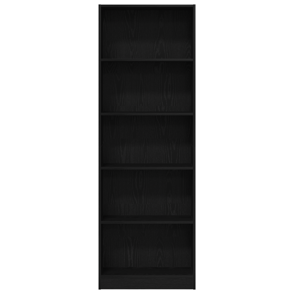 Bücherregal Schwarz Eichen-Optik 176cm