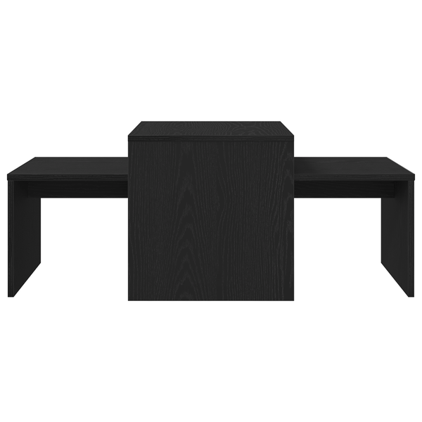 Schwarze Satztische Eichen-Optik