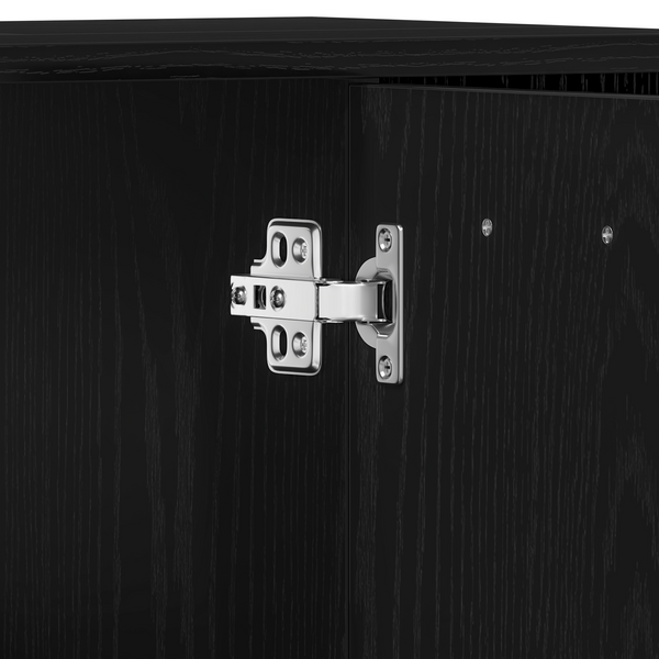 Badschrank Schwarz Eiche 60 cm