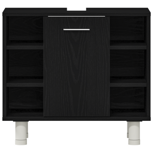 Badschrank Schwarz Eiche 60 cm