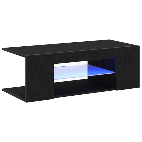 TV-Schrank Schwarz Eichen-Optik 90 cm