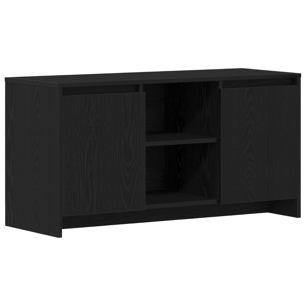 TV-Schrank Schwarz Eichen-Optik 102 cm