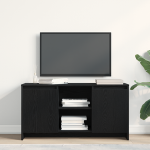 TV-Schrank Schwarz Eichen-Optik 102 cm