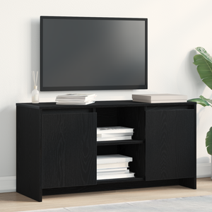 TV-Schrank Schwarz Eichen-Optik 102 cm