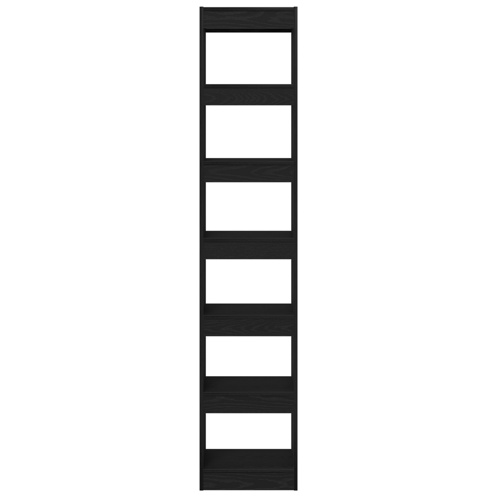 Schwarzes Bücherregal Eichenoptik, 198cm hoch
