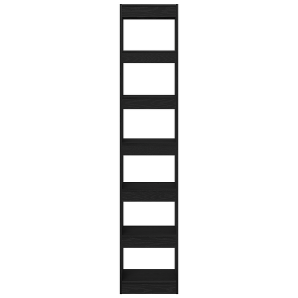 Schwarzes Bücherregal Eichenoptik, 198cm hoch