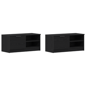 TV-Schränke Schwarz Eichen-Optik 2er-Set