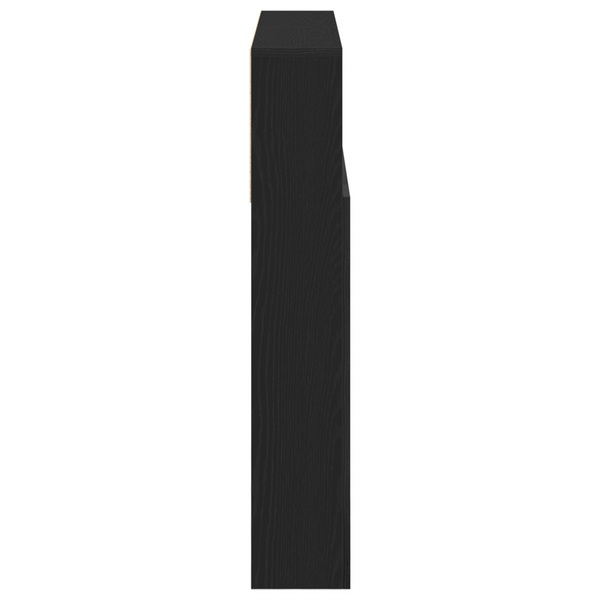 Schwarzes Kopfteil mit Stauraum Eiche 180 cm