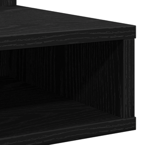Spiegelschrank mit Regal, Schwarz Eiche, 90 cm